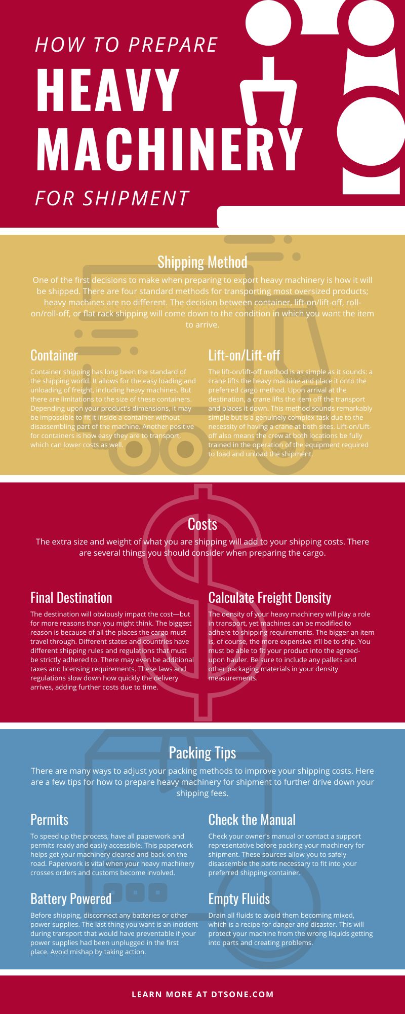 How To Prepare Heavy Machinery for Shipment