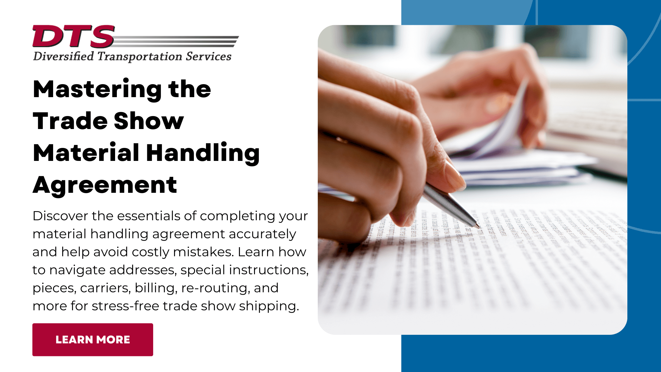Mastering the Trade Show Material Handling Agreement
