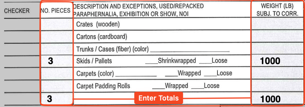 material handling agreement product description