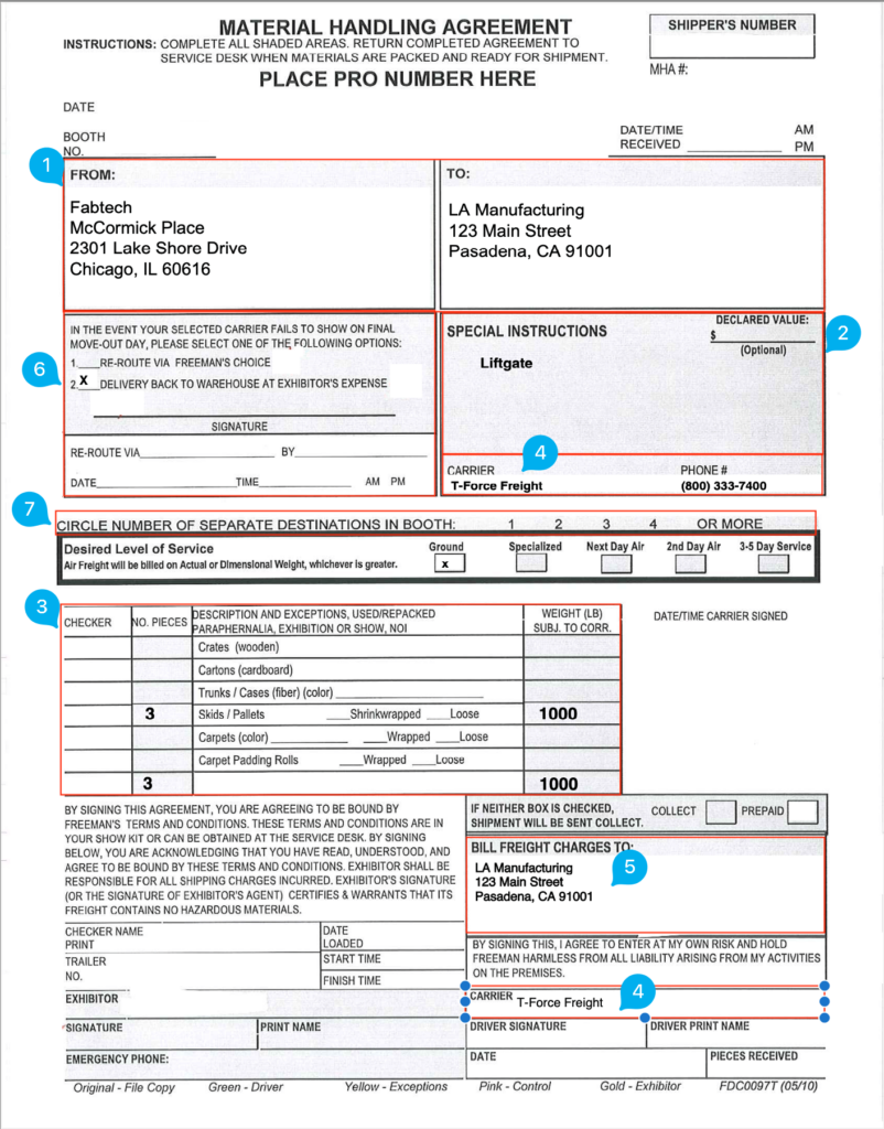 Freeman Material Handling Agreement